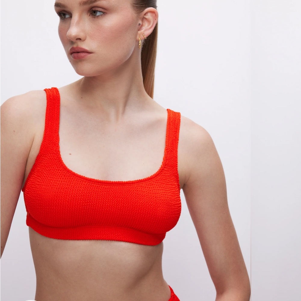 Good American Always Fits Scoop Bikini Top S
